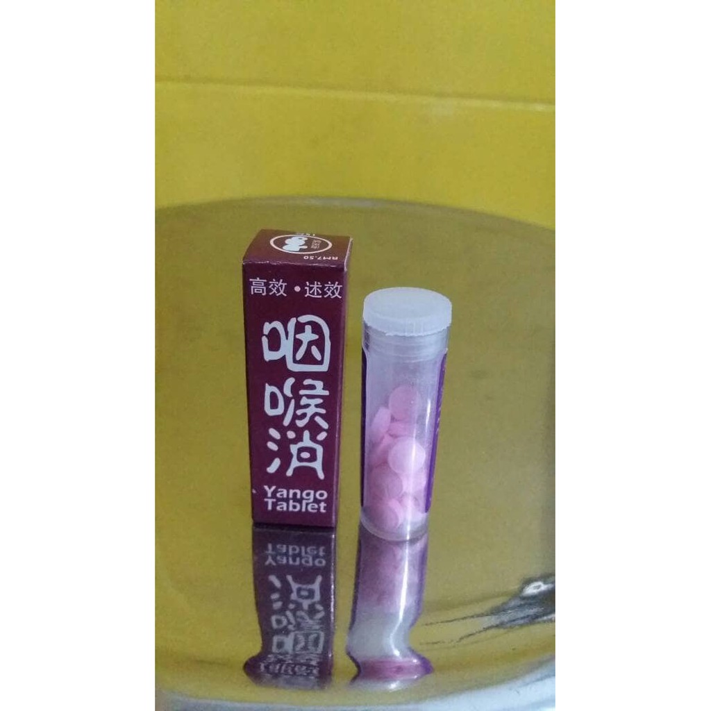Obat sakit tenggorokan, radang, sakit mata, sariawan, YANGO TABLET