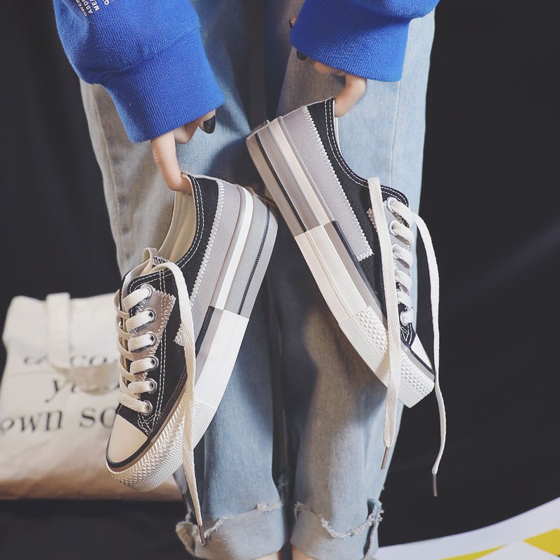 Sepatu Wanita Casual Import Korean Style Sneakers Canvas Wanita Import Trendy Sneakers Wanita Kanvas Kuliah Casual Kekinian