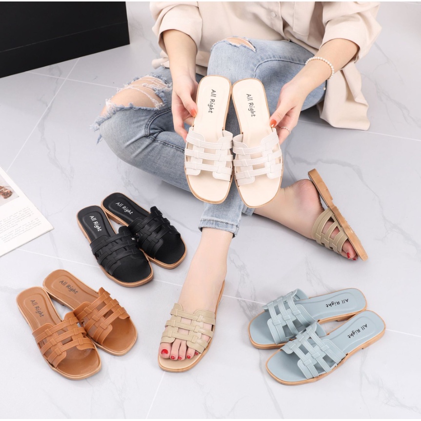 Jual Sandal Selop Karet Jelly VIOLET Import 2022 / Sandal Flat Wanita Terbaru Ringan Empuk Enak