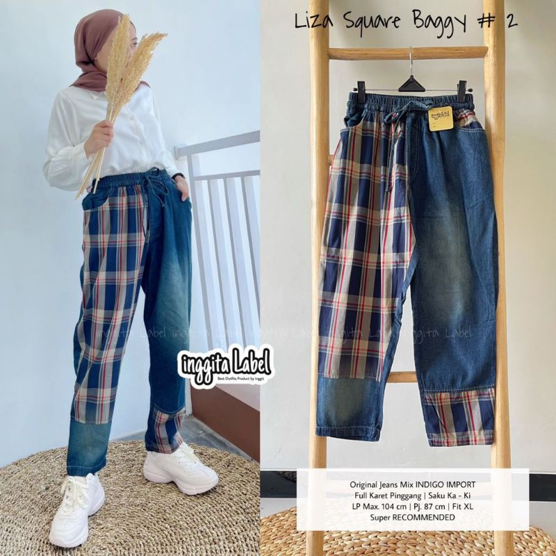 liza square baggy #2 celana baggy jeans by inggita label
