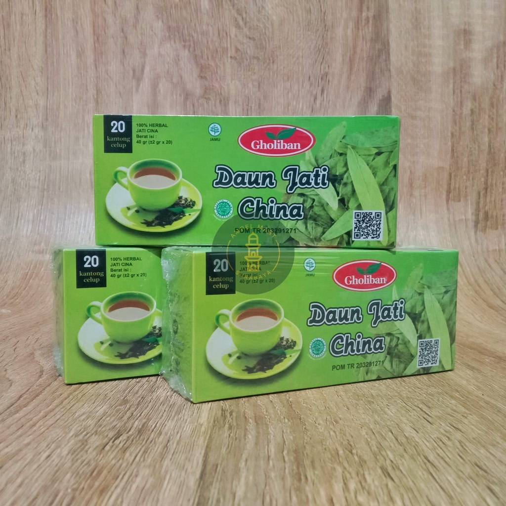 Teh Herbal Teh Celup Daun Jati Cina Asli Gholiban Isi 20 Pcs Teh Daun Jati Cina Asli