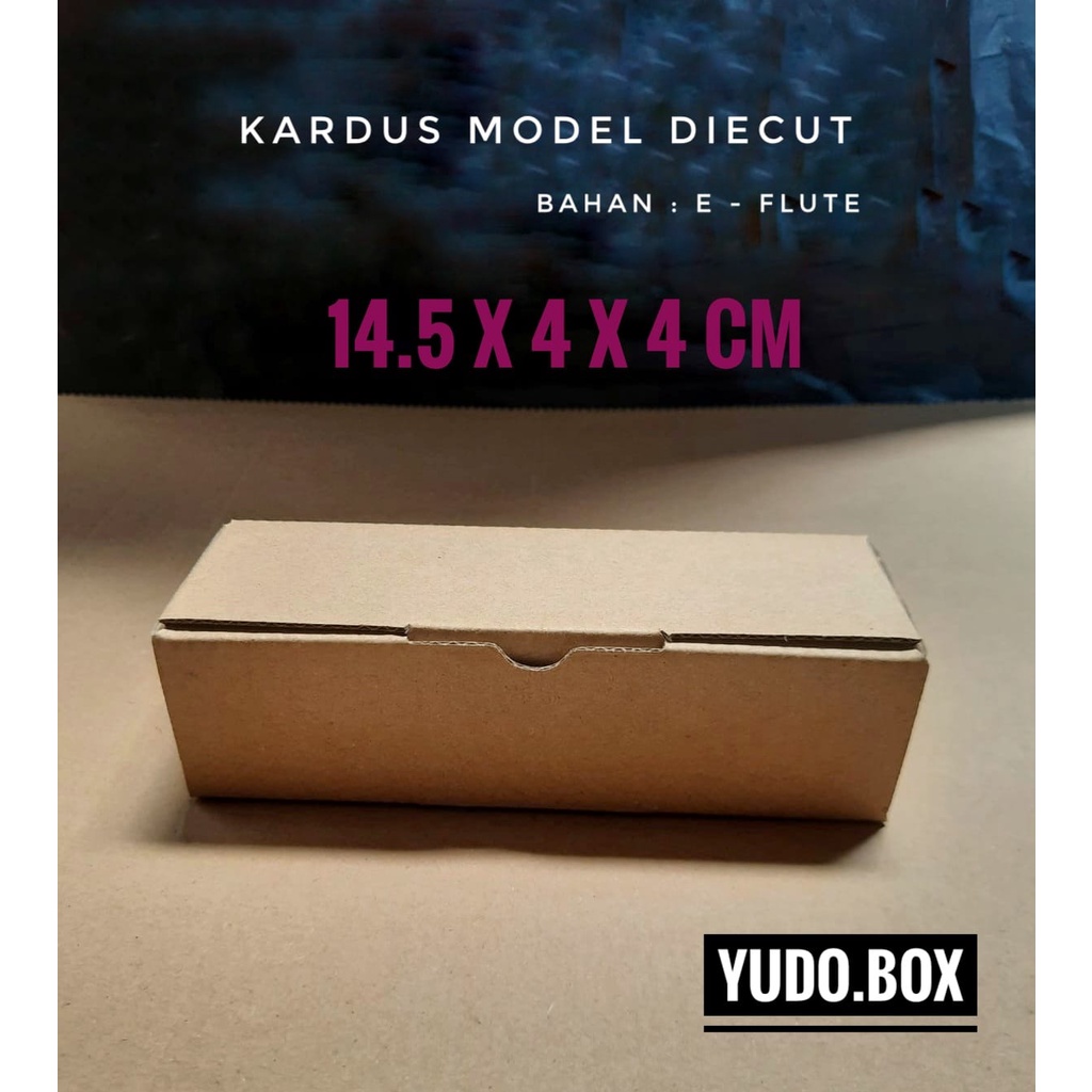 

Kardus karton uk. 14,5 x 4 x 4 cm...die cut box kotak Souvenir -dll