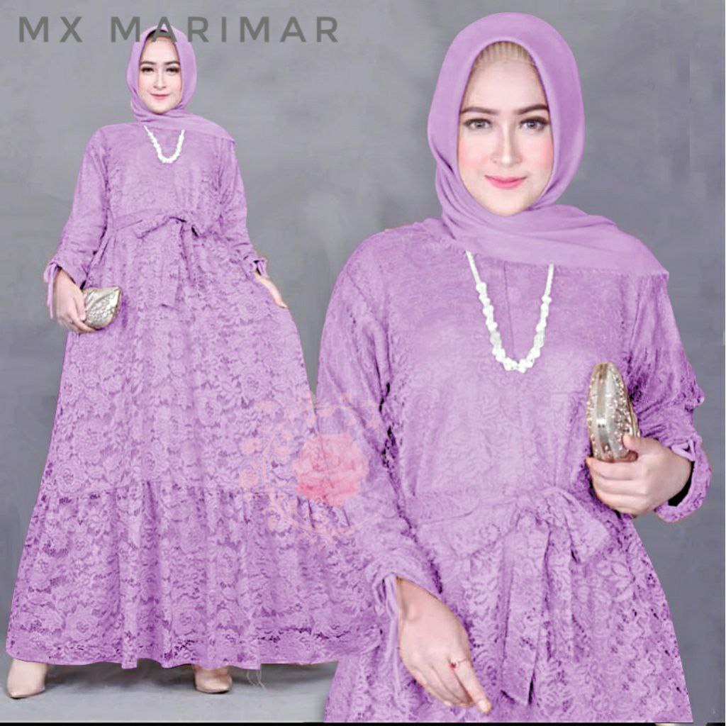 MX MARIMAR BRUKAT ORIGINAL L / XL  ORIGINAL GAMIS DRESS PESTA MEWAH TERLARIS TERBARU