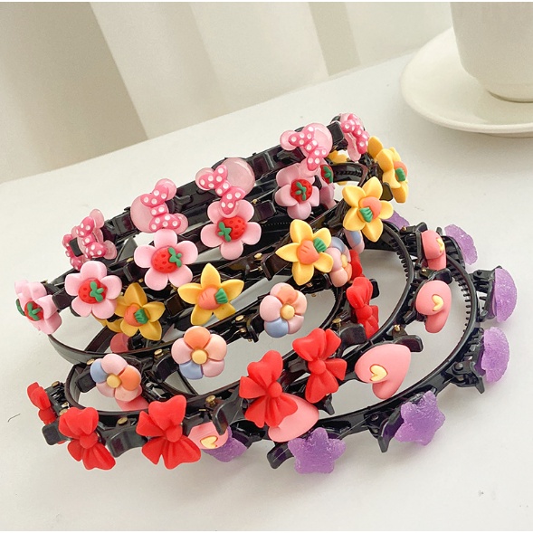 BANDO ANAK KOREA MOTIF DESAIN LUCU HAIRBAND BANDANA ANAK BAHAN PLASTIK AK32