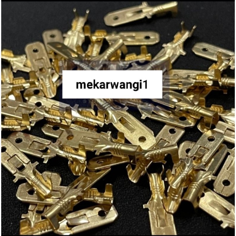 Skun Gepeng Male 6.3mm / Terminal Kabel Cowok 6,3 mm (isi 100 Pcs)