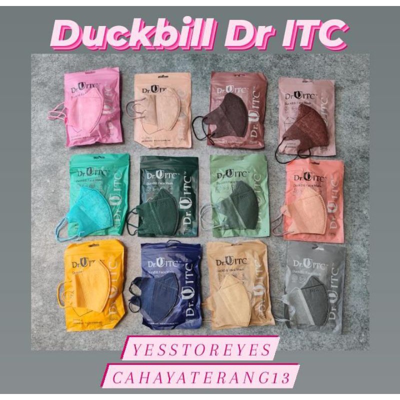 READY STOK MASKER DUCKBILL 3 PLY EARLOOP MERK DR ITC ADA EMBOS ISI 10 LBR PER PACK WARNA WARNI NUDE