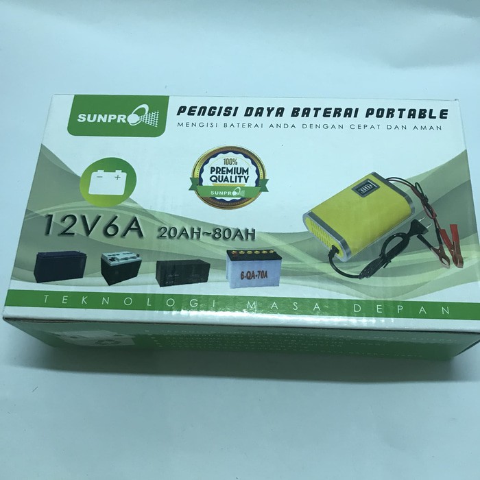 Cas Aki 12V 6A Alat Cas Aki 12V 6A Charger Aki 12V 6A Sunpro