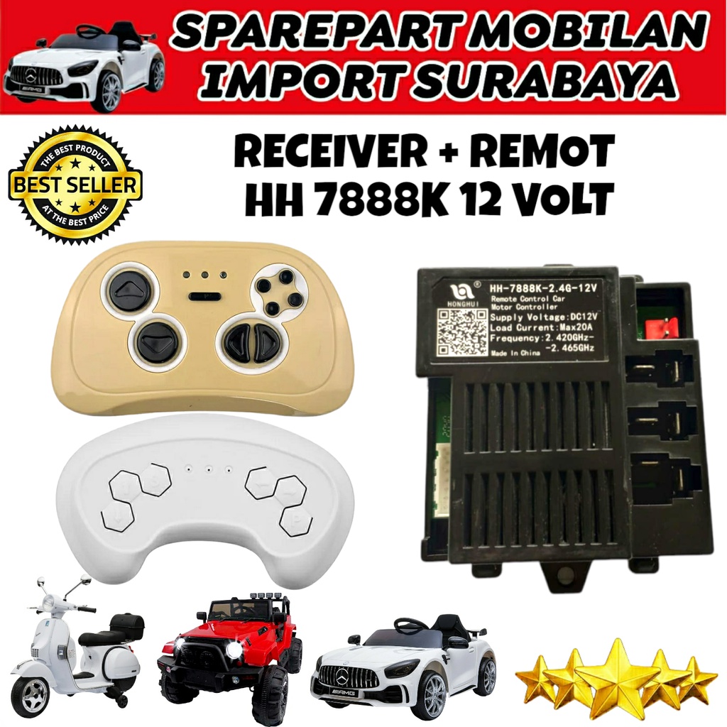 RECEIVER MOBIL AKI MAINAN ANAK HH 7888K 12V MODUL HH 7888 K RIDE ON CAR TOYS CHILDREN PLIKO EXOTIC J