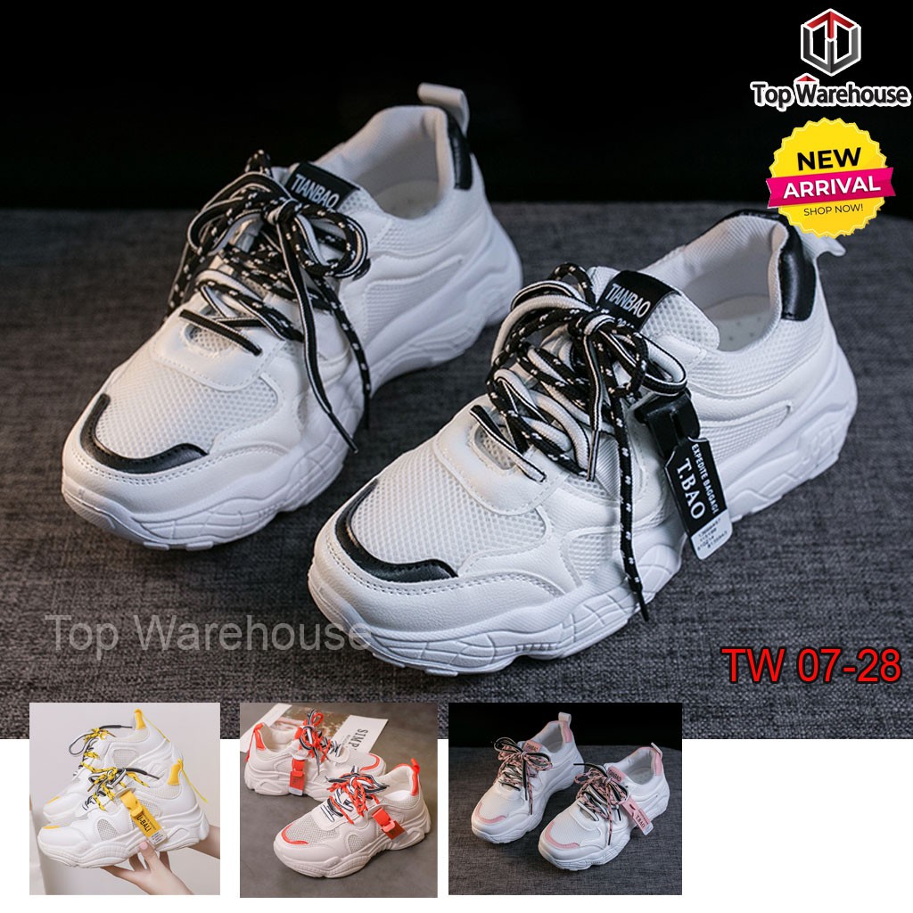 Sepatu Sneakers Import TW07-28  Olahraga Kasual Outdoor Fashion Running Shoes Sneakers Wanita[FREE BOX]