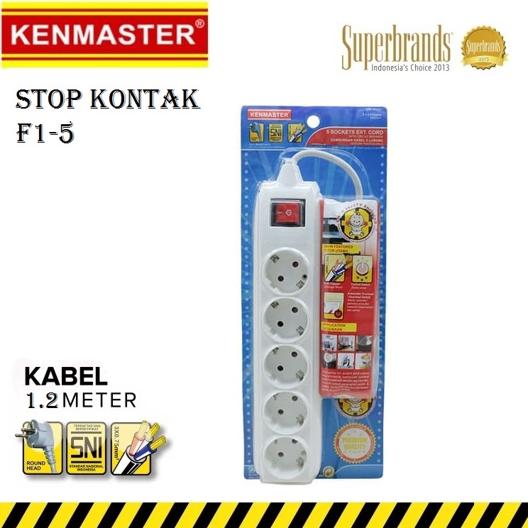 Stop Kontak Kenmaster Colokan Listrik 5 lubang