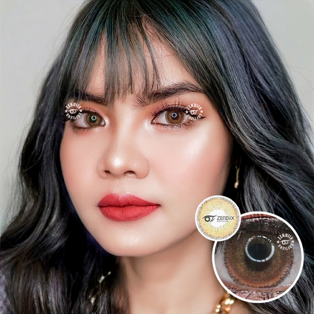 Softlens NEWBLUK Warna BROWN 15mm Normal Minus