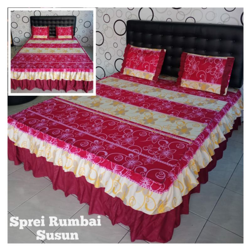 sprei rumbai susun. 180x200, 160x200