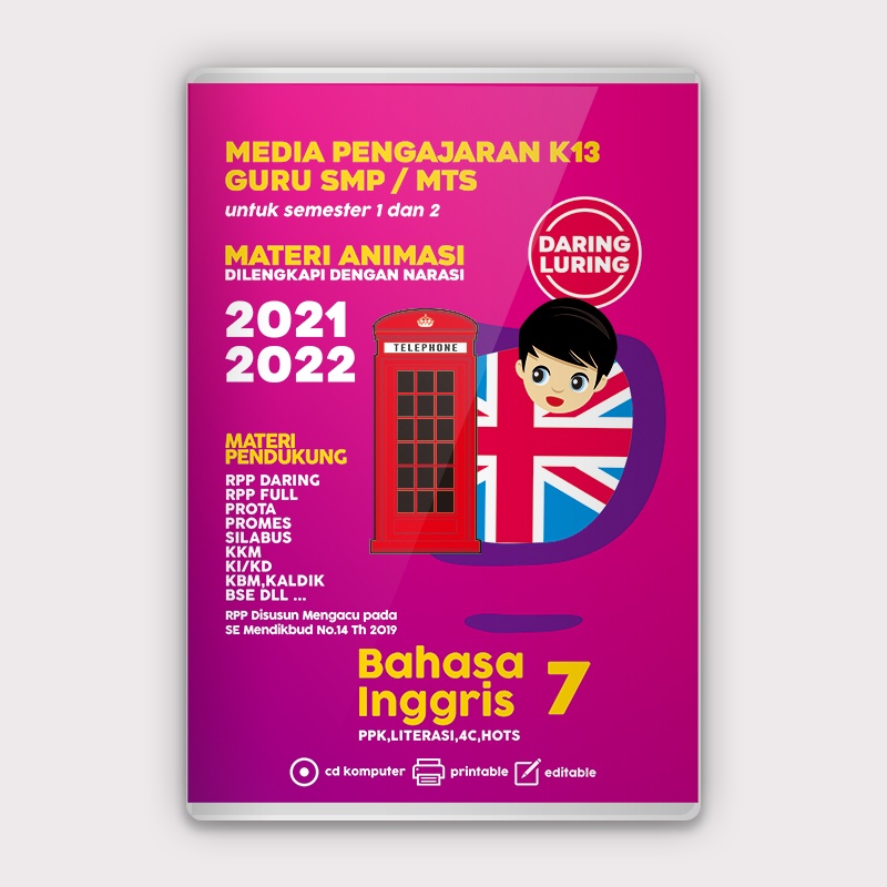 CD RPP SMP K2013 DARING DAN LURING BAHASA INGGRIS KELAS 7