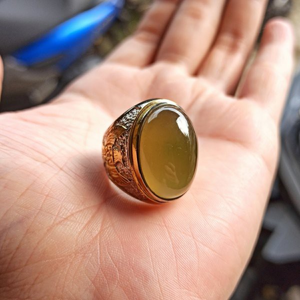 CINCIN BATU AKIK NATURAL IDOCRASE BIO SOLAR ACEH GIWANG