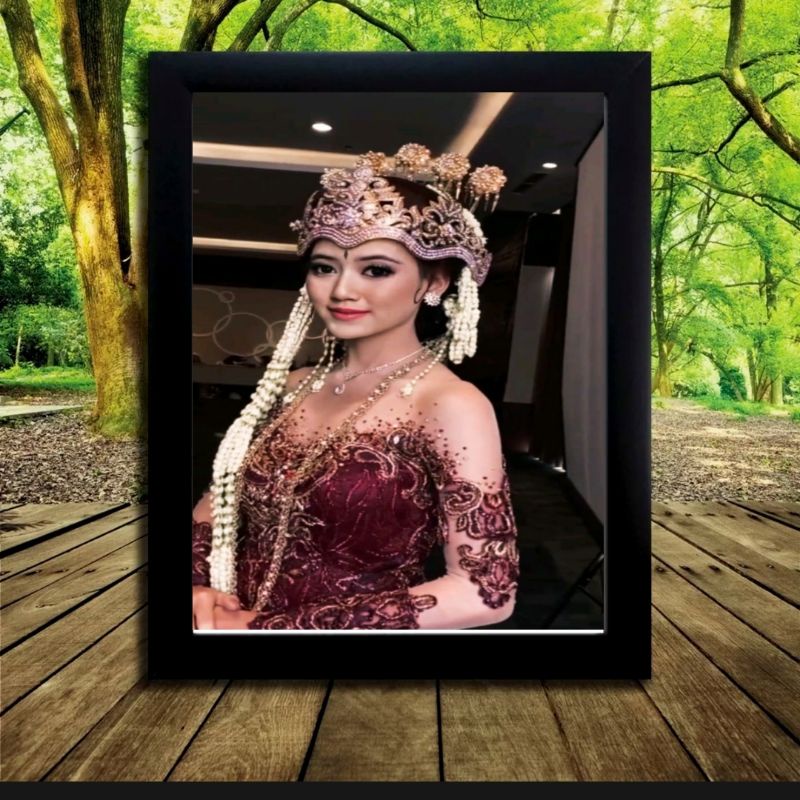 CETAK FOTO 20R (30X40) LAMINASI GLOSSY PLUS BINGKAI HITAM