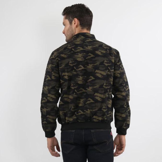 JAKET COWOK Edwin Jaket Army Pria Bronx Slim Fit Green - Hijau, M