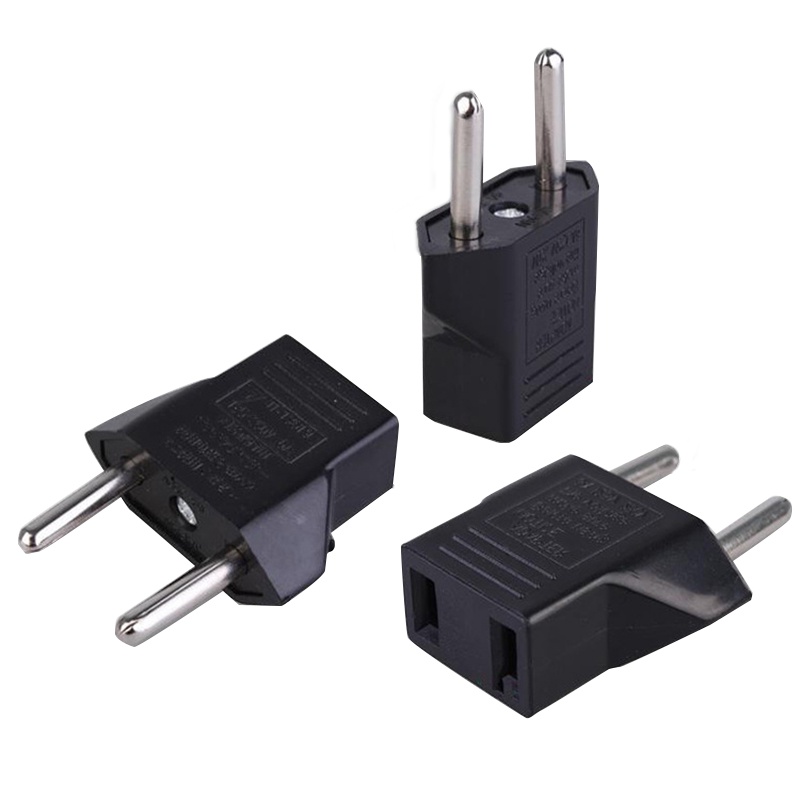 Adapter Konverter Power Socket Plug Eu Ke Usa / Eropa 2 Pin Portable Untuk Travel