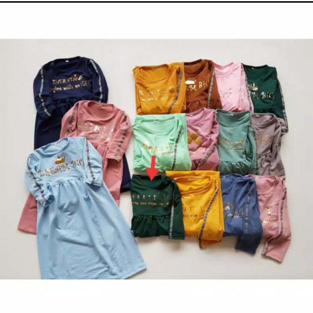 GAMIS ANAK BABYTERRY FOIL SIZE 2-8TH RANDOM/ OSHBOSS-2