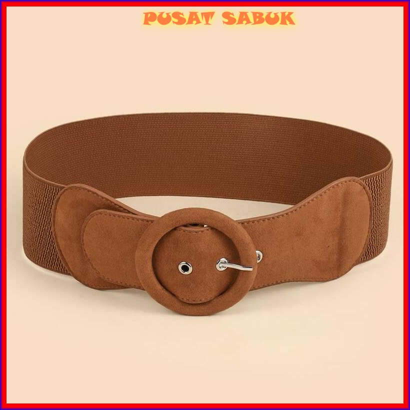 Belt Gesper Lebar Obi Sabuk Ikat Pinggang Wanita Korea Kekinian Karet Elastis Cewek Gasper besar Hitam Fashion Cantik Murah Jumbo Women Praktis Modis Mewah Pingang Grosir Melar Blet Modis