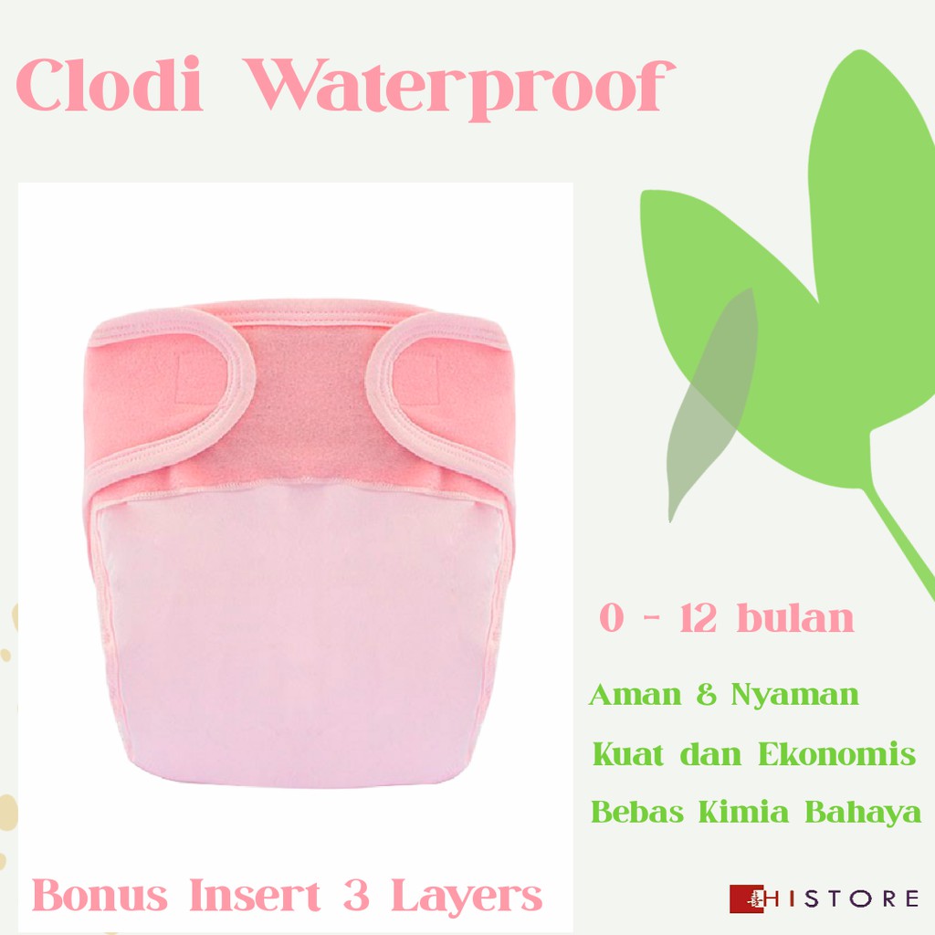 DIAPER CLODI POPOK KAIN DOUBLE TPU WATERPROOF BAHAN PREMIUM