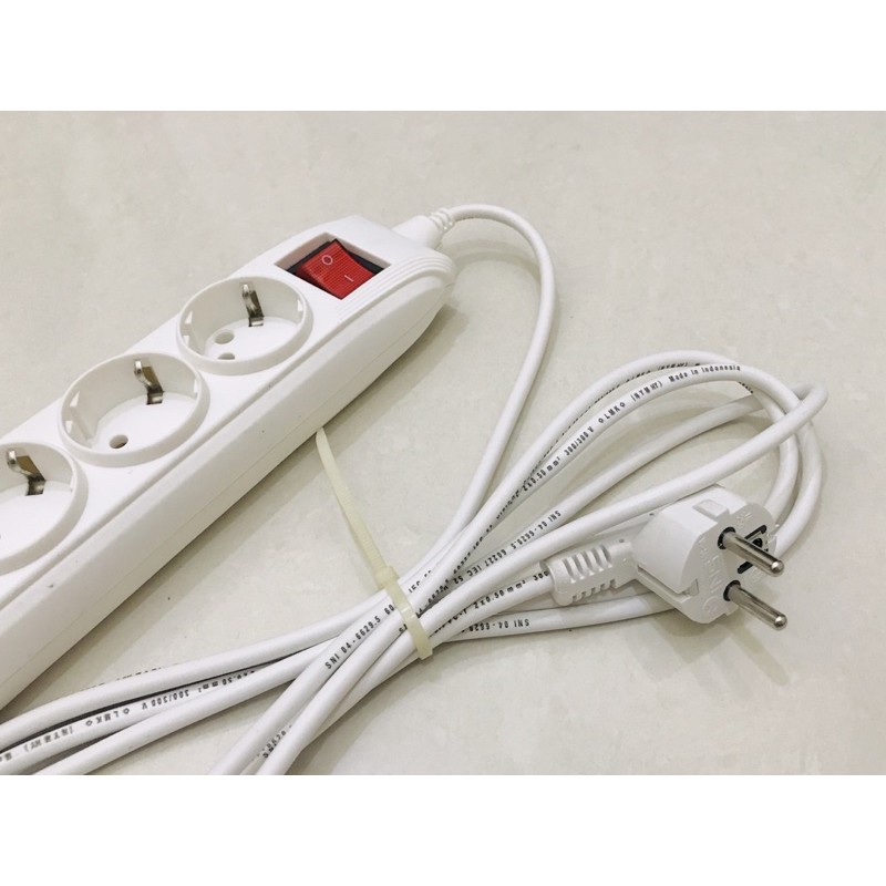 Stop Kontak + Kabel 5 lubang 3 meter 3M Colokan Listrik Stop Kontak