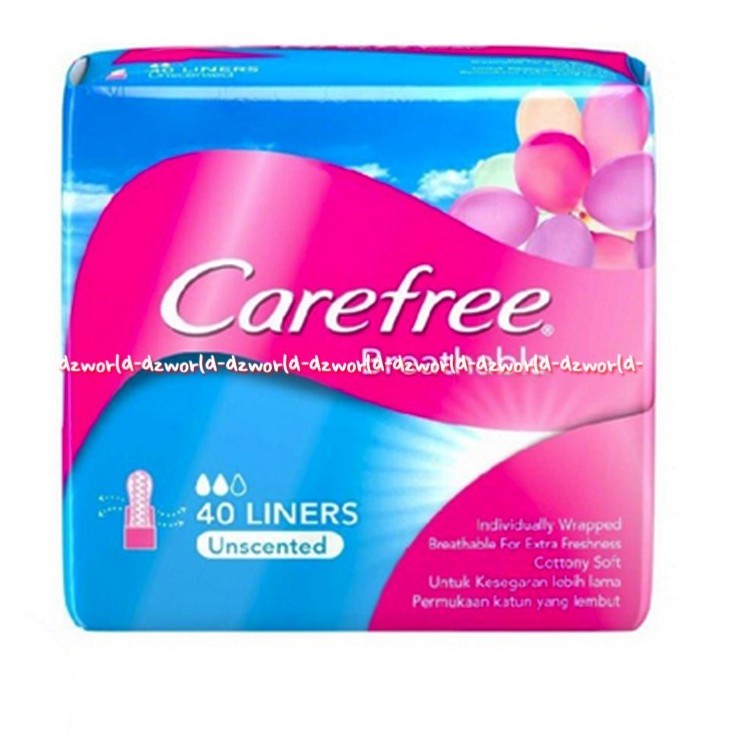 Carefree Healthy Fresh Breatheable 4 Liners Pantyliner Wanita Cafe Free Unscented Tea Tree