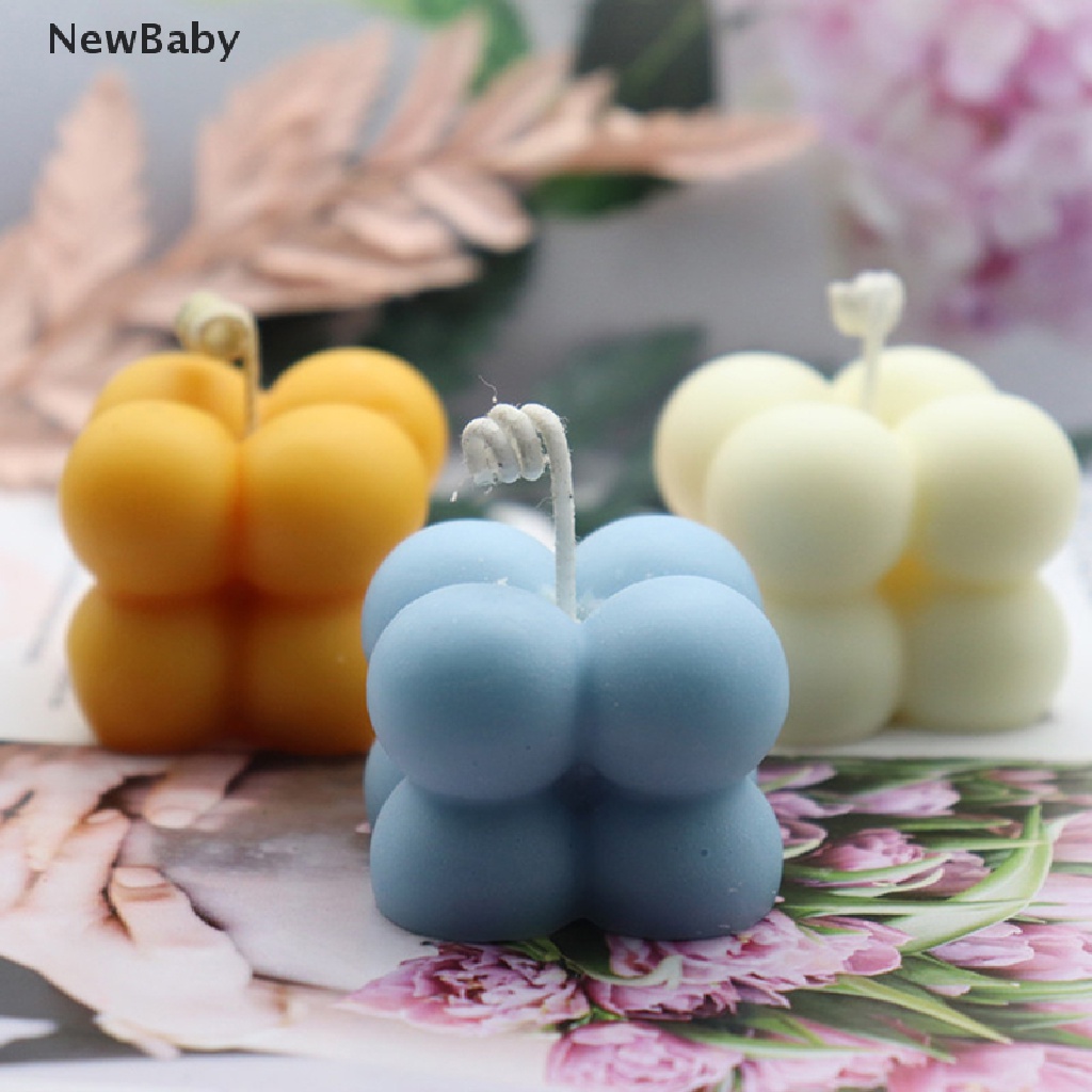 NewBaby DIY Candles Mould Wax Aromatherapy Plaster Silicone Mold Handmade Cube Soap Mold ID