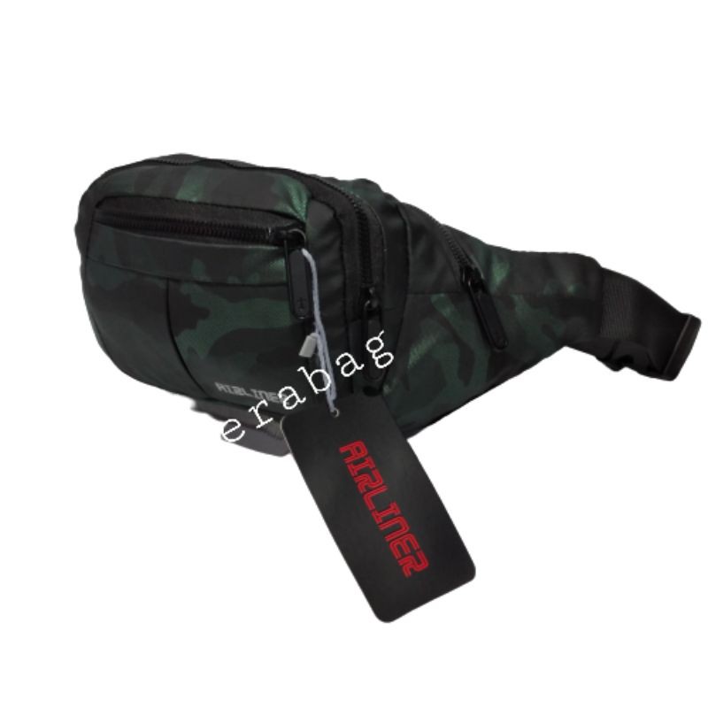 Tas Waistbag AIRLINER Selempang Pinggang Army Import  19009 Power