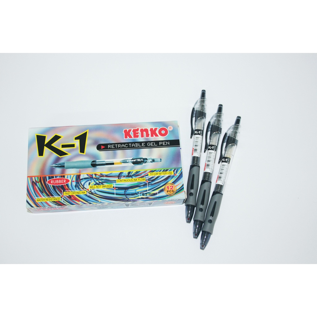 

PULPEN / Ballpoint Kenko Gel Pen K-1 Hitam 0,5