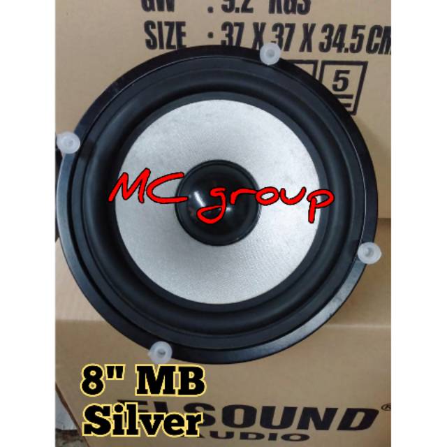 Speaker ELSOUND 8 inch SILVER magnet besar  WOOFER 8"MB 150watt ORIGINAL
