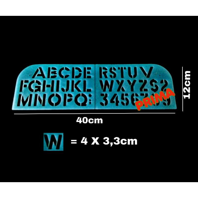 PENGGARIS HURUF / PENGGARIS ABJAD / PENGGARIS TEMPLATE 40x12cm