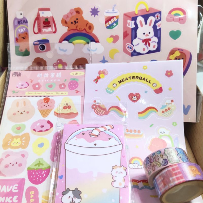 

JOURNAL KIT TERMURAH AESTHETIC TERJANGKAU BUNDLE KIT STICKERS