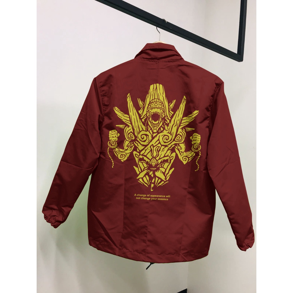 Jaket Coach Obito Gedo Mazo Anime Manga Naruto Maroon