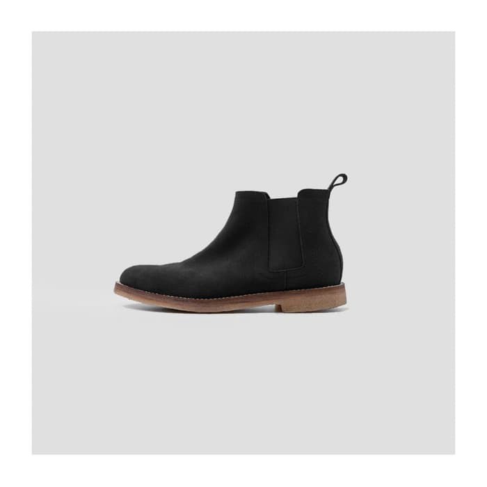 Unik Portee Goods Chelsea Boots Suede Black - 41 Terlaris
