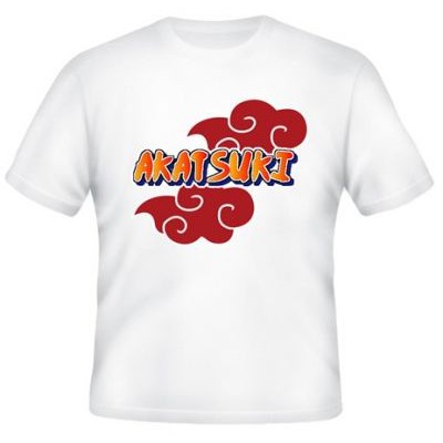 Kaos Akatsuki (Awan Merah Akatsuki dan Tulisan Akatsuki)- SN01 Kaos Katun Combed Unisex