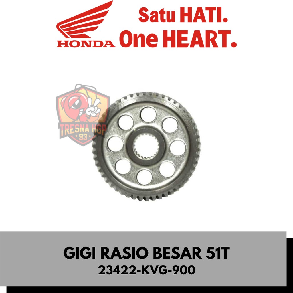 23422-KVG-900 GIGI RASIO BESAR 51T SPACY & VARIO 110 KARBURATOR ORIGINAL | GEAR COUNTER 51T 23422KVG