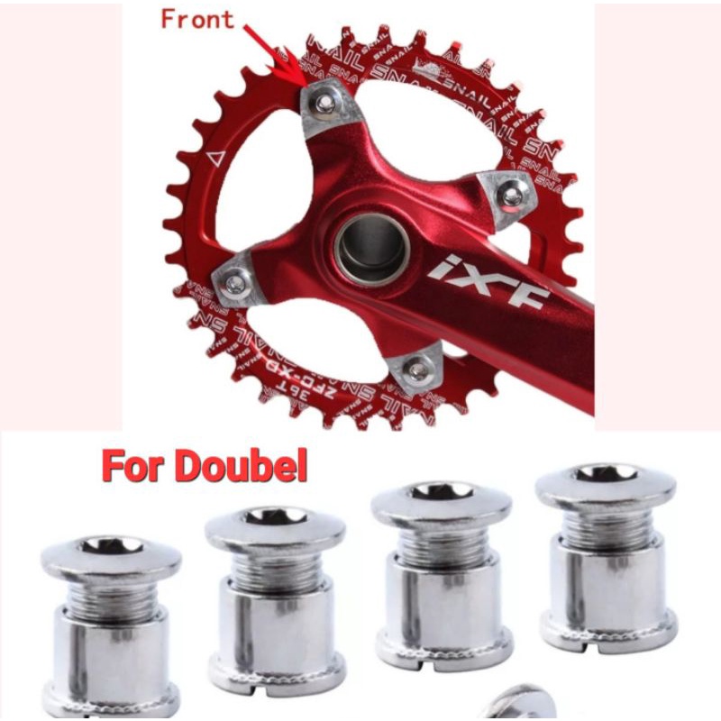 baut chainring doubel Baut Chain ring Crankset Sepeda