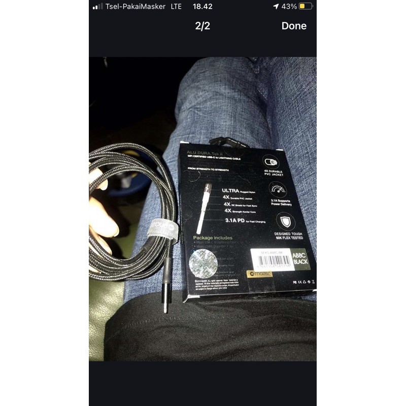 mazer alu dura tek c to lightning 3.1 A ibox apple iphone 8 x xs xr 11 12 pro max