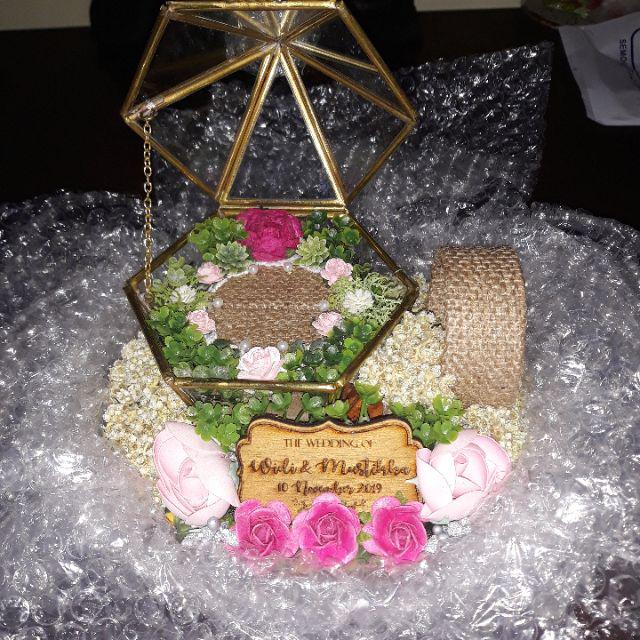 Tempat Cincin /terarrium Ringbox /ringbearer/ Tempat Maskawin/tempat Cincin Rustic /terarrium Rustic