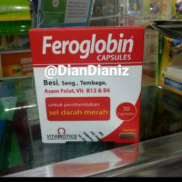 VITABIOTICS FEROGLOBIN PENAMBAH DARAH ISI 30 KAPSUL