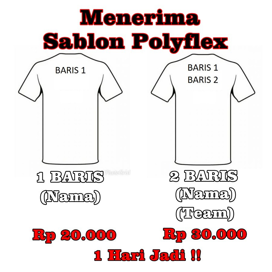 

Sablon Nama|Sablon Polyflex|Sablon Nama Pemain|Sablon Nama Team