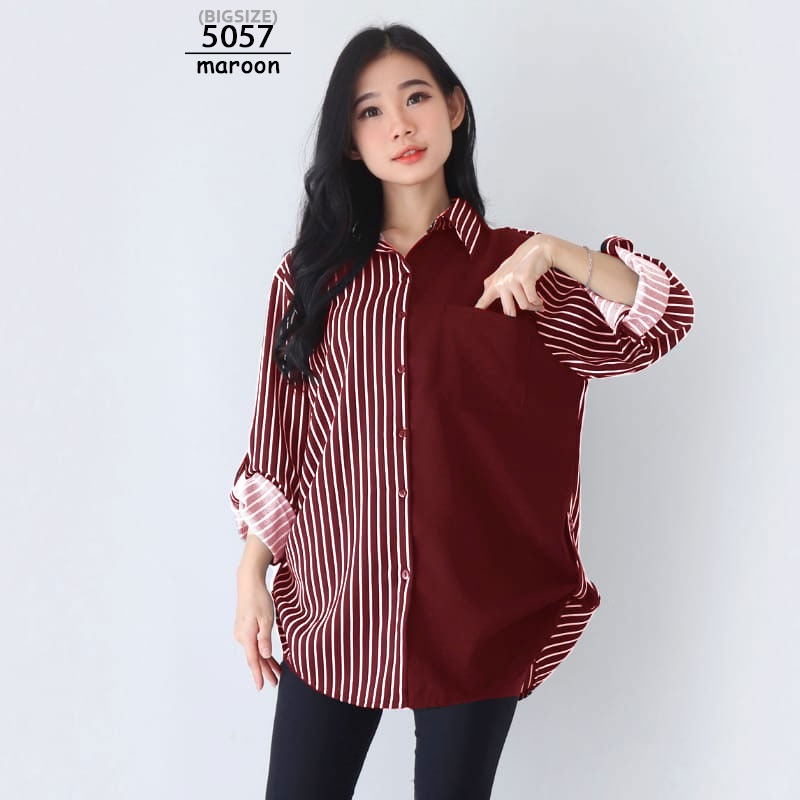 ARENA - Kemeja Wanita Big Size Salur