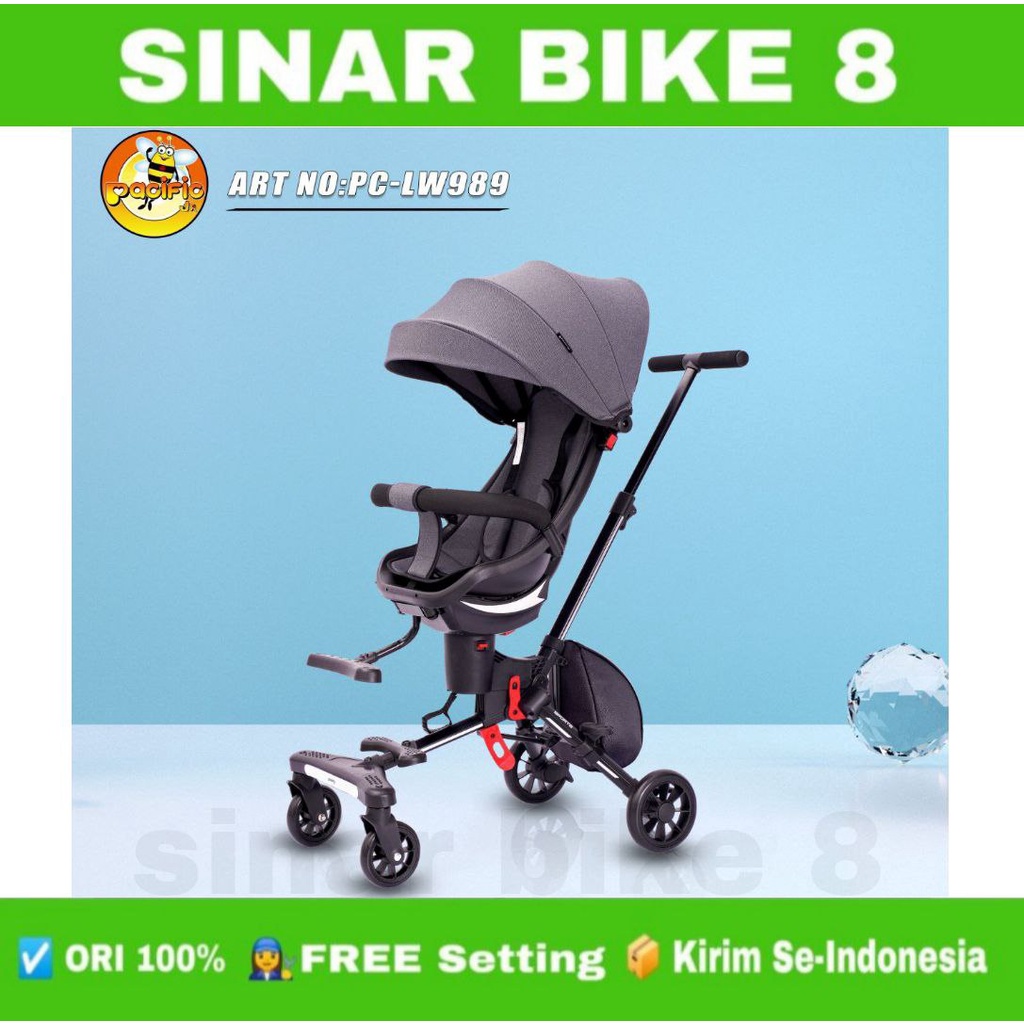 Magic Stroller Kursi Dorong Anak Pacific LW-989 Kereta Dorong Anak Traveling Depan Belakang