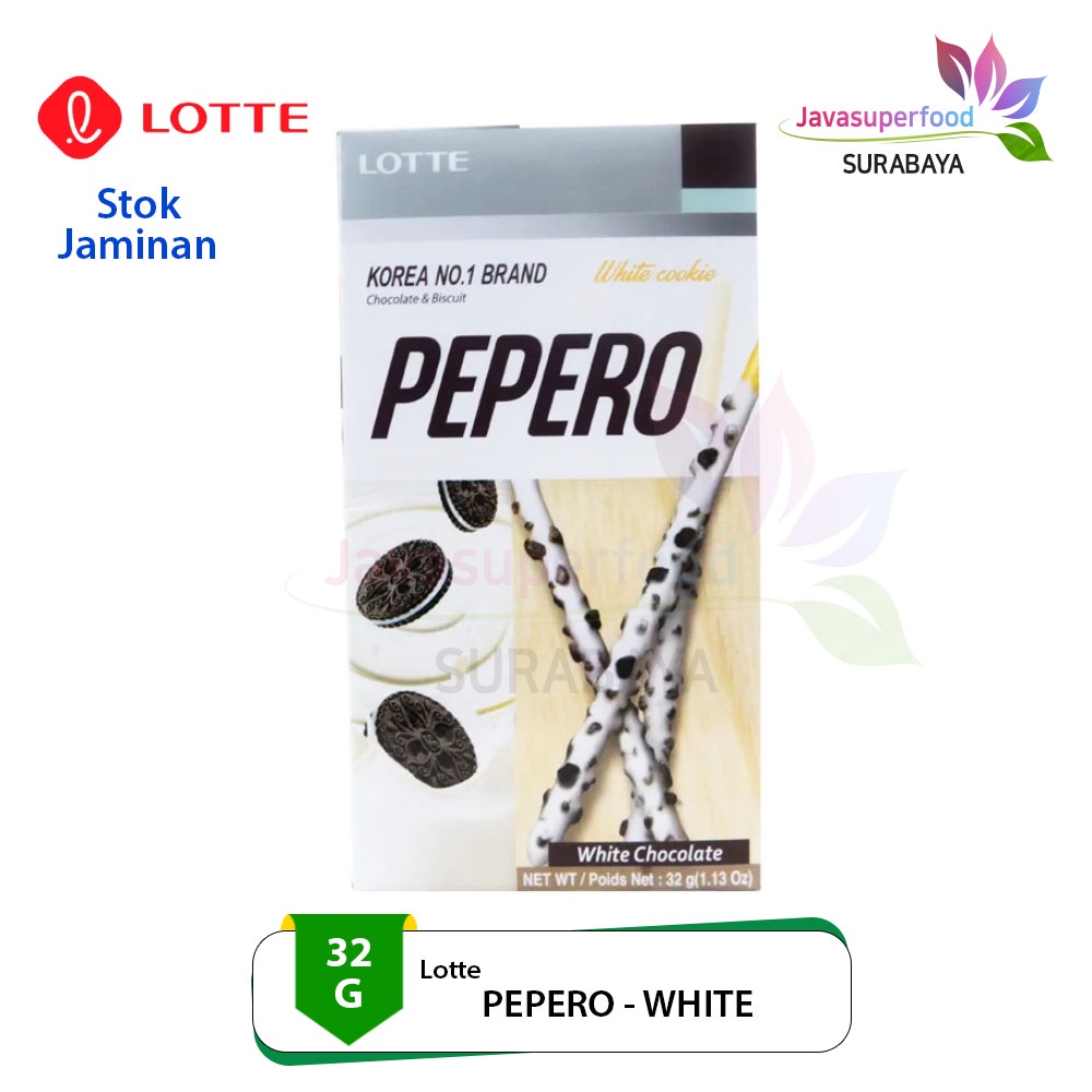 

Lotte White Cookie Pepero 32g/Biskuit Coklat Rasa Original Cookies Asli