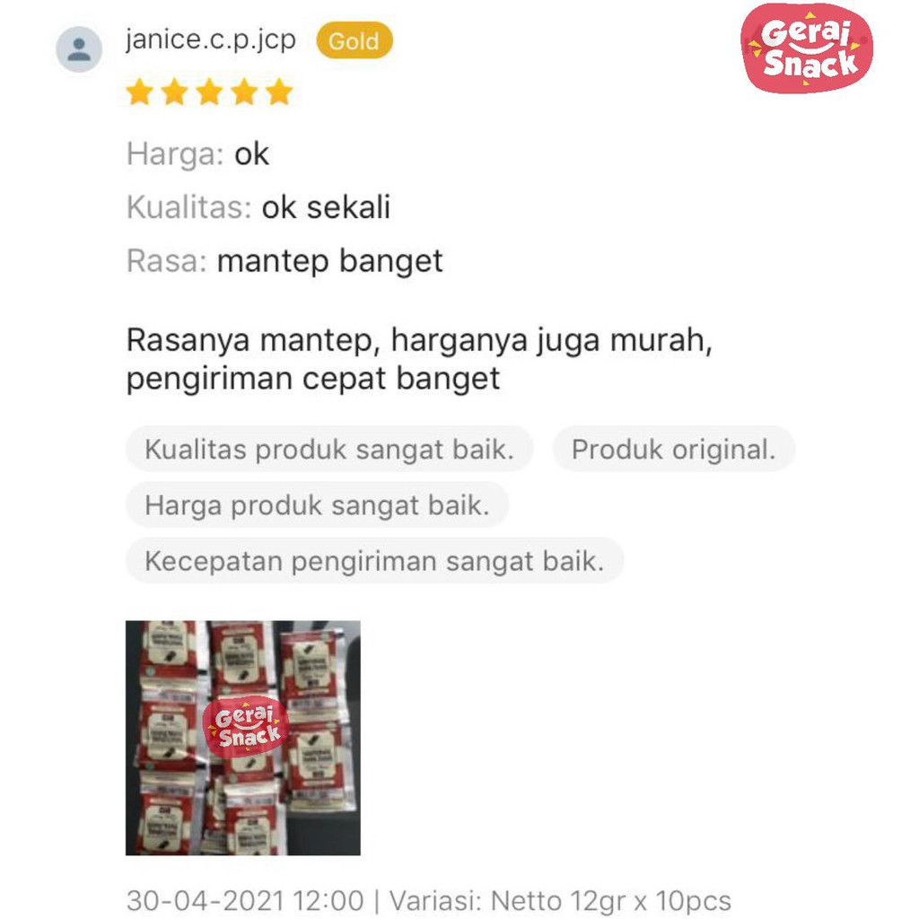 Sambal Bawang Naknan 1 Renceng Pedas Level 3 Isi 10 Sachet Praktis Ekonomis  (10 x 12g)