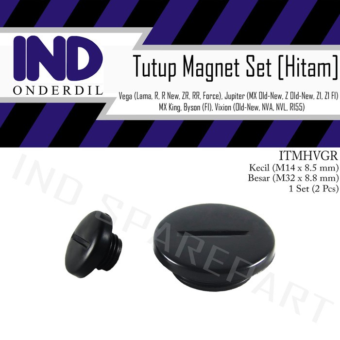 IND Onderdil Baut Tutup Blok/Bak Magnet Besar/Kecil Hitam Set Jupiter Z Old Burhan