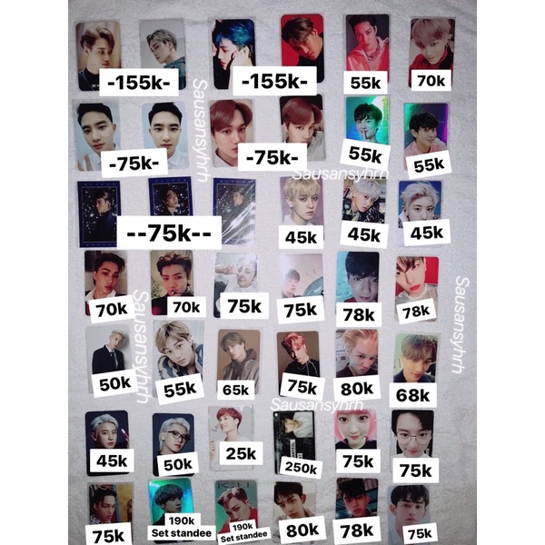 Photocard Official EXO kai kim jongin chanyeol baekhyun sehun kyungsoo D.O lucas AR DFTF ID Japan WA