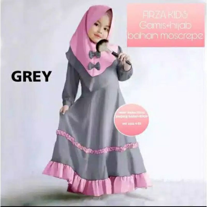 GAMIS ANAK MOSCREPE | GAMIS ANAK MUSLIMAH
