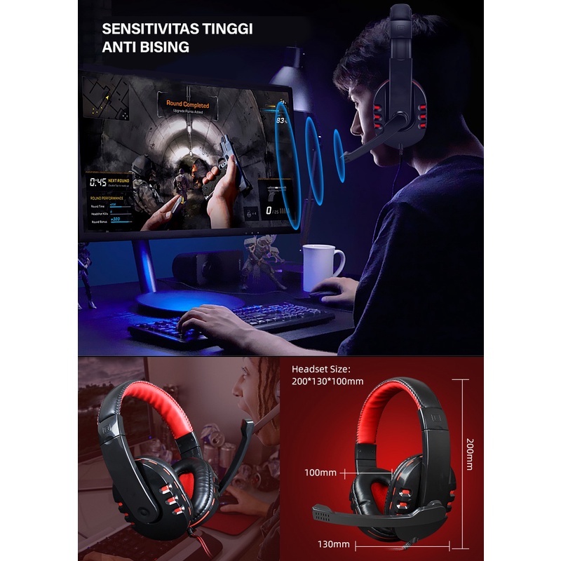 【Free gift】Viqoo Ultimate 4 in 1 Gaming PC Kit Combo Gaming Keyboard Mouse Headset Mousepad