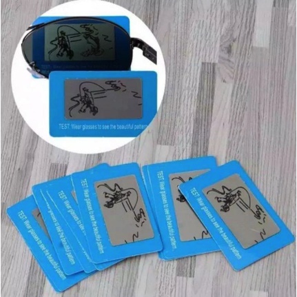 Kartu Tes Kacamata Polaris Polarized Sunglasses Tester Card